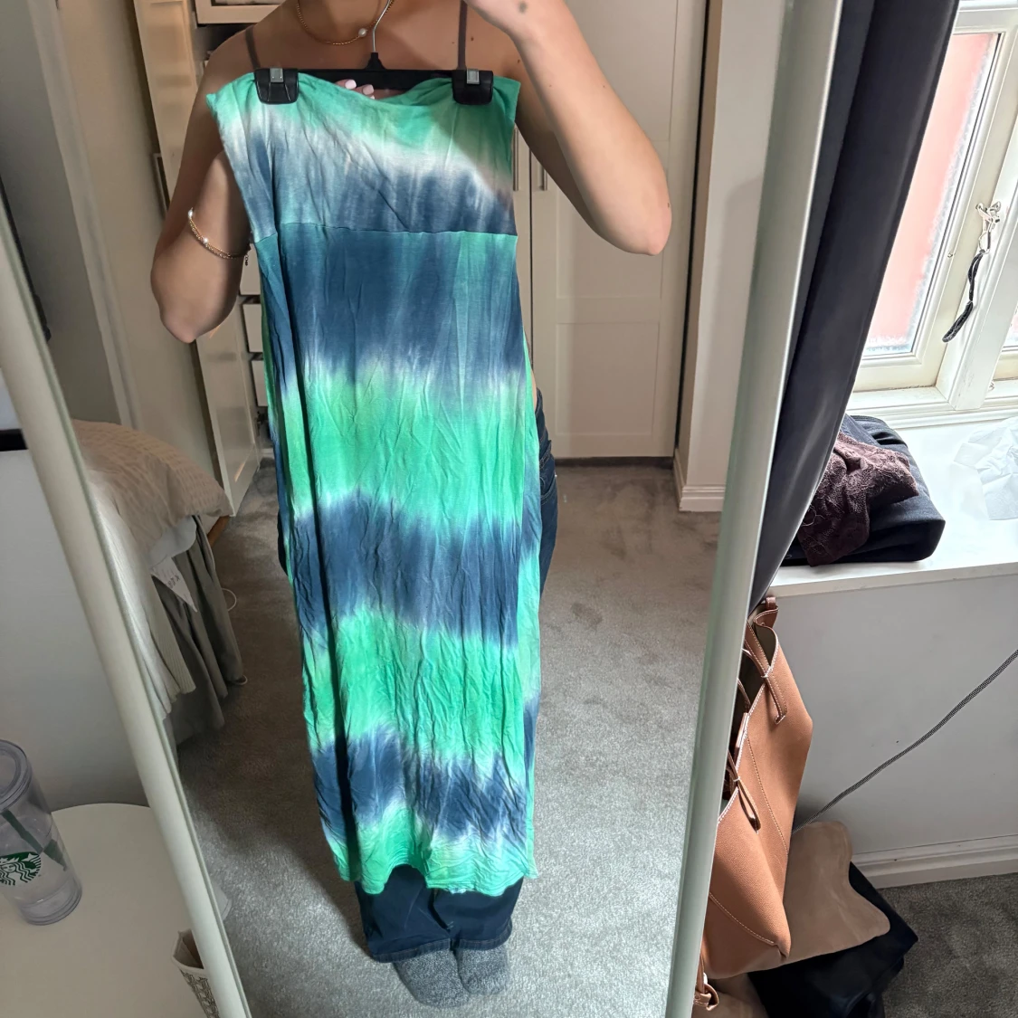 Grön och blå långklänning från Paper Scissors - 2