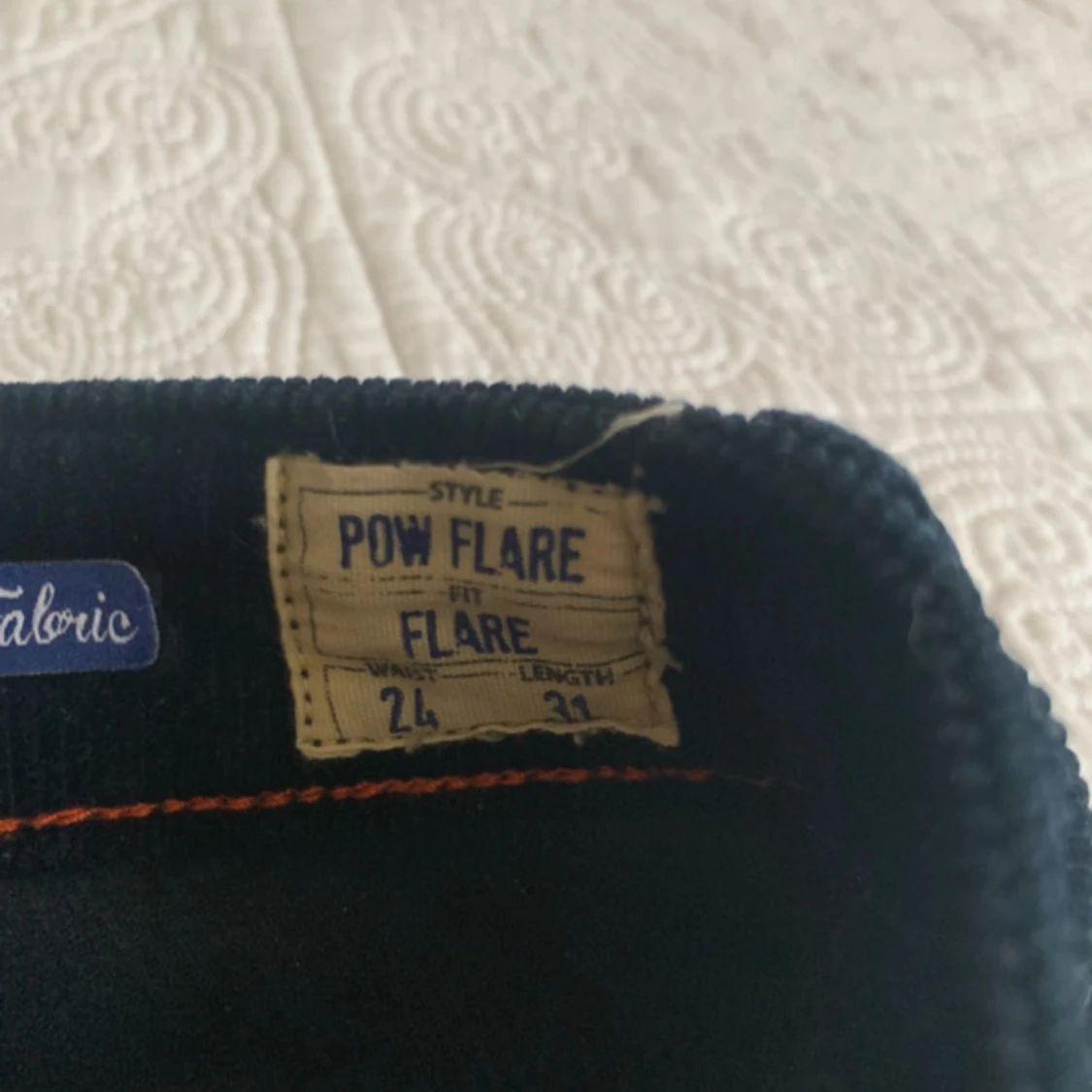 Mörkblå manchester Pow Flare byxor Crocker - 3