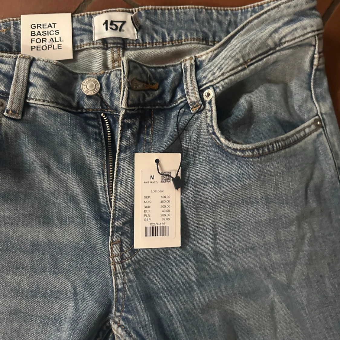 Blå bootcut jeans från 157 - 1