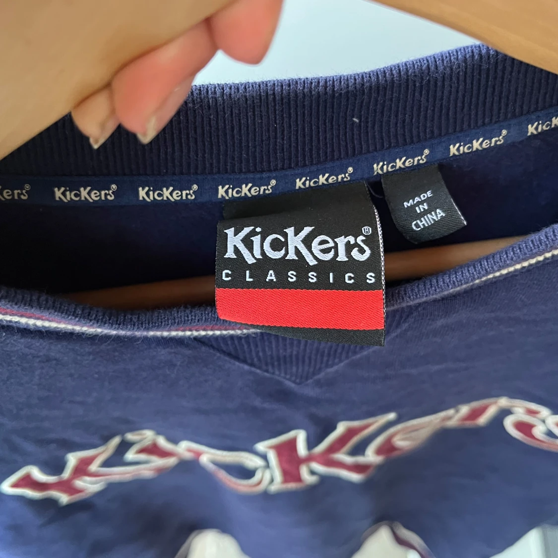 Blå Kickers sweatshirt med brodyr - 2