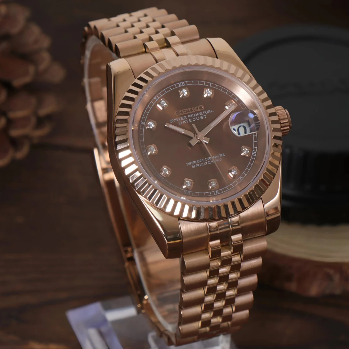 Seiko Datejust Rosé Gold Mod - 4