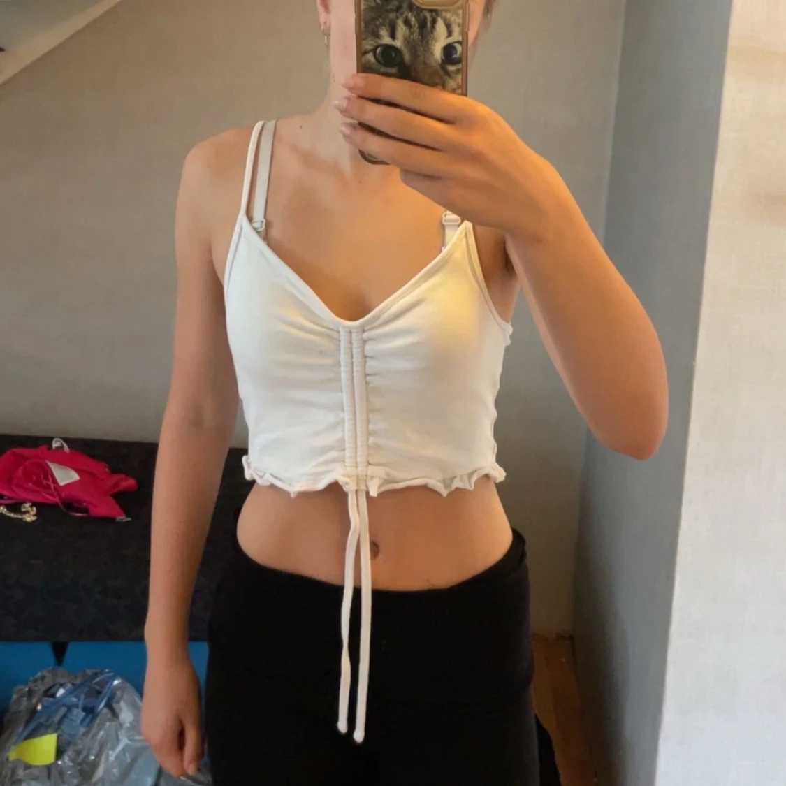 Vit croppad linnetopp  - 1