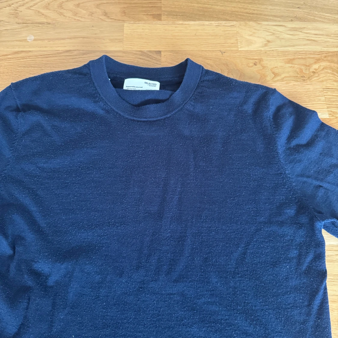 Mörkblå merinoullströja Selected Homme - 1