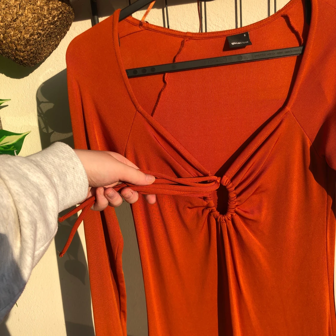 Orange långklänning  - 1