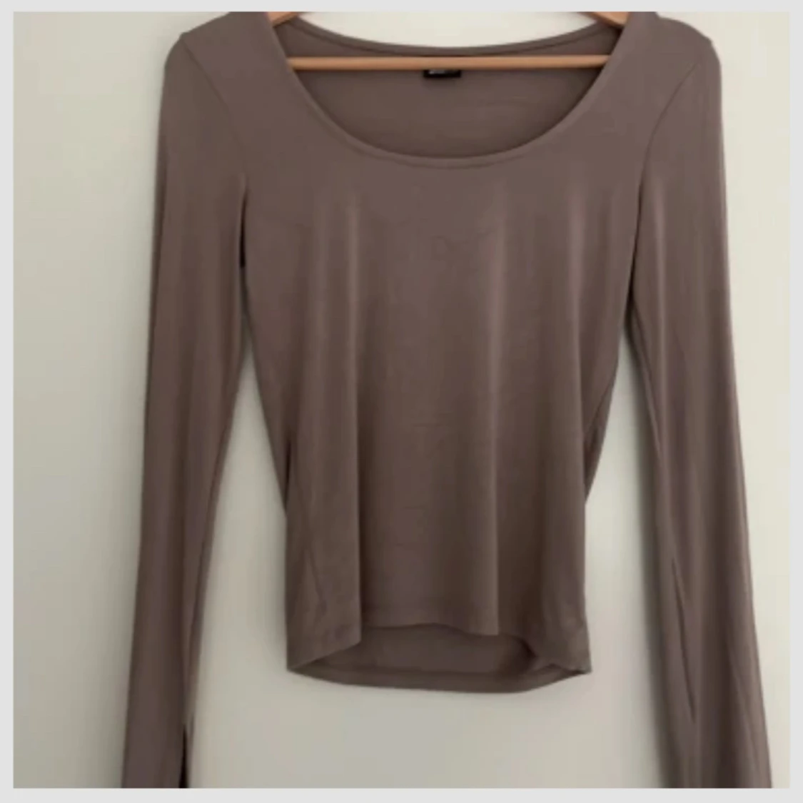 Beige långärmad topp Gina Tricot XS