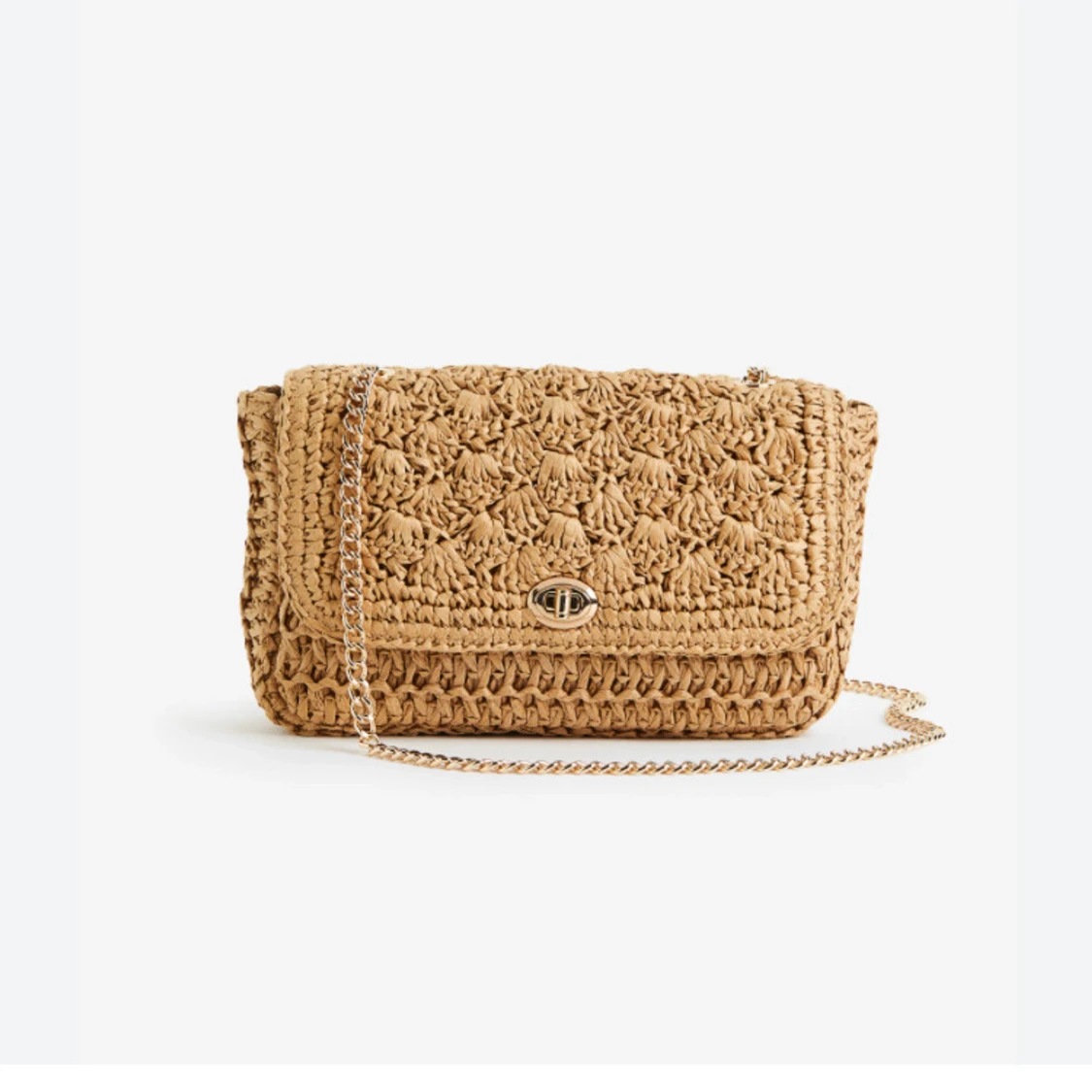 Beige axelväska från H&M med kedja - 4