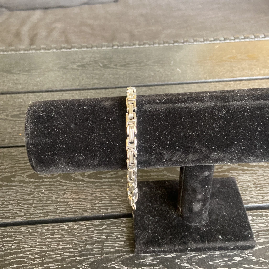 Silverfärgat länkarmband i metall - 1