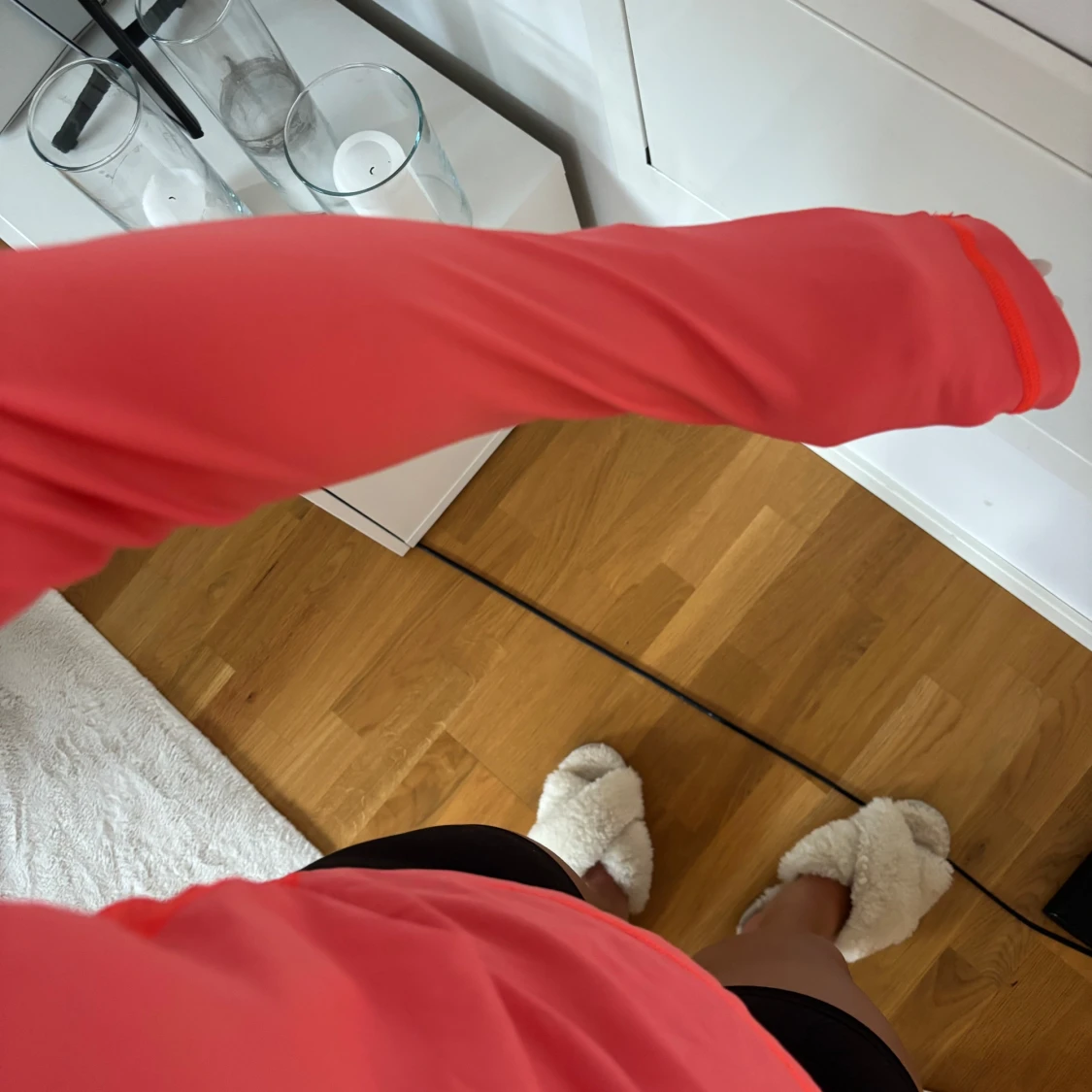 Rosa träningshoodie med half zip - 2