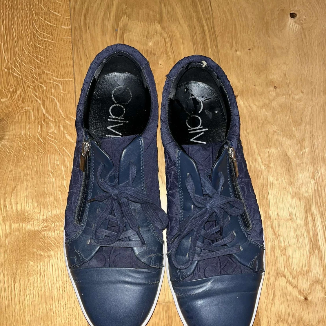 Mörkblå sneakers med dragkedja - 3