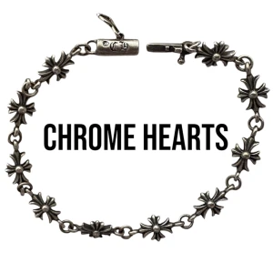 CHROME HEARTS ”TINY E” SILVER BRACELET - Chrome Hearts Tiny E bracelet som i beskrivning när jag köpte, stod att det var silver. Har ej testat men vikten för den känns som att det är silver och ej stål. Sparsamt använd och låset fungerar