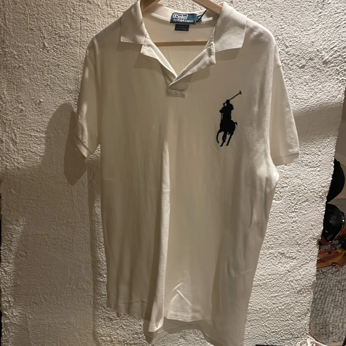 Vit pikétröja från Ralph Lauren