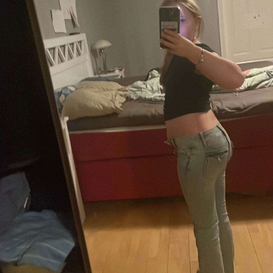 Ljusblå bootcut jeans från Kappahl - 1