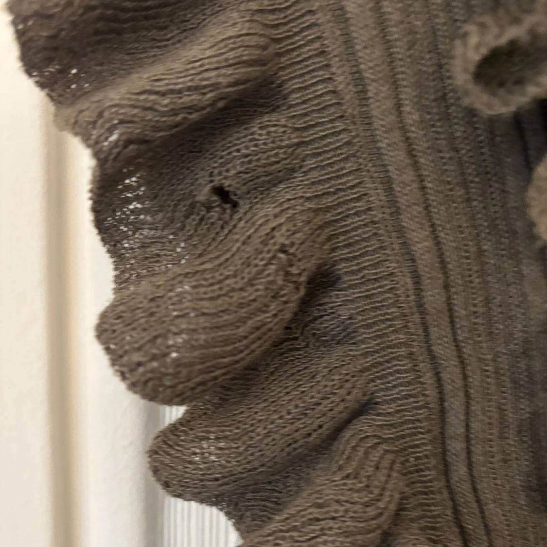 Grön volangtopp med snörning Zara - 1