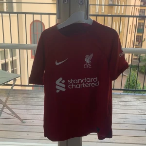 Liverpool Gakpo #18 Nike matchtröja - Liverpool FCs officiella matchtröja i rött med Gakpo och nummer 18 på ryggen. Tröjan har korta ärmar, broderat klubbmärke och Nike-logga på bröstet samt sponsortryck framtill. Tillverkad i lätt och ventilerande funktionsmaterial för bästa komfort.