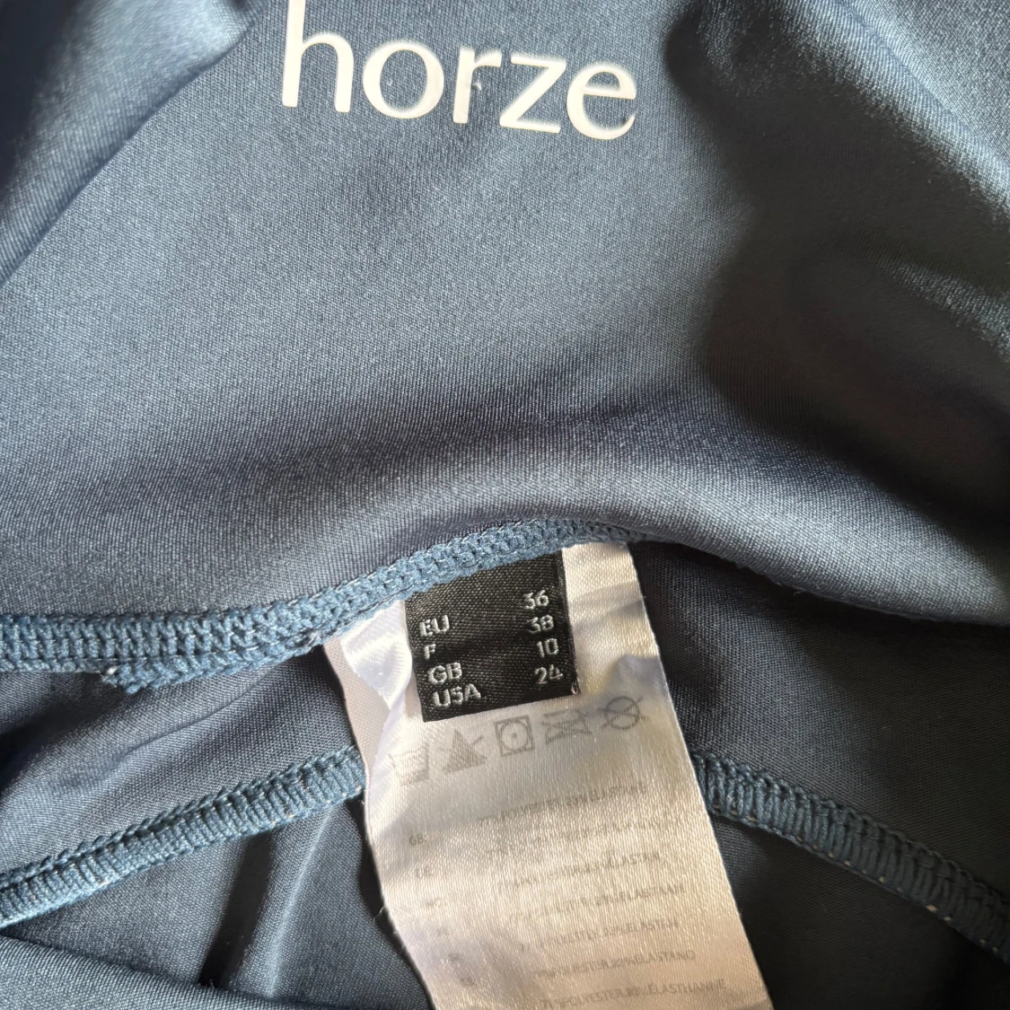 Blåa ridleggings - 1