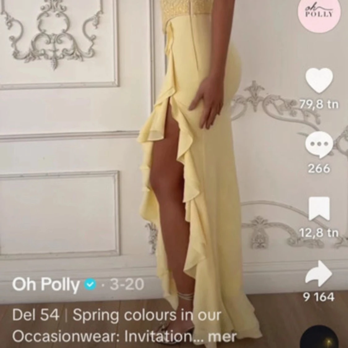 Gul långklänning från Oh Polly - 91