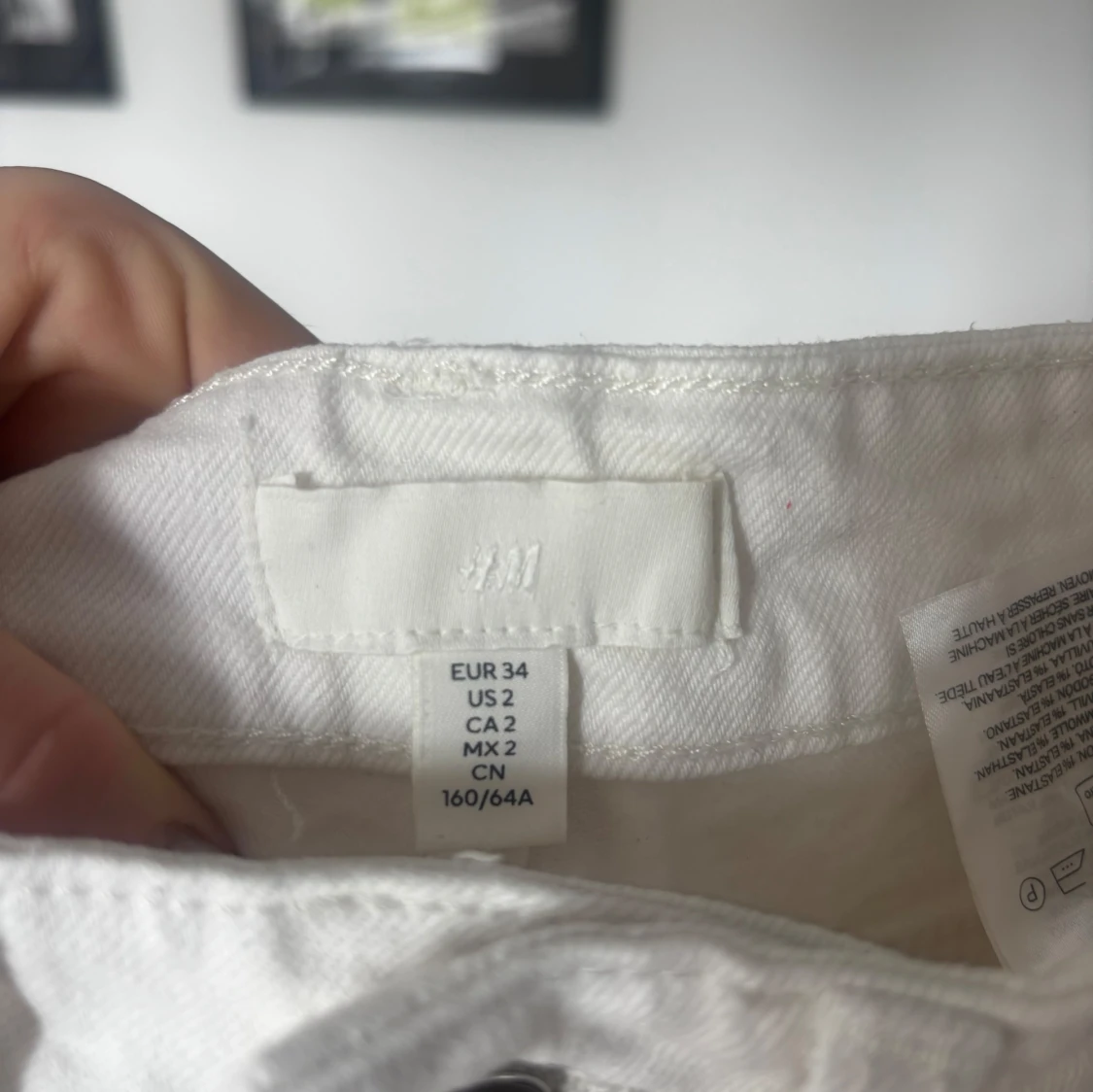 Vita wide jeans från H&M, strl 34 - 3