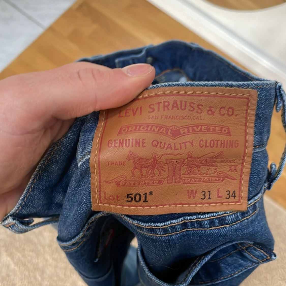Levi's 501 blå jeans - 3