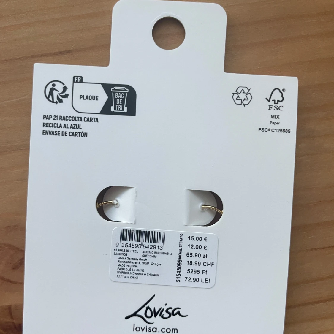 Guldpläterade hoops från Lovisa - 1