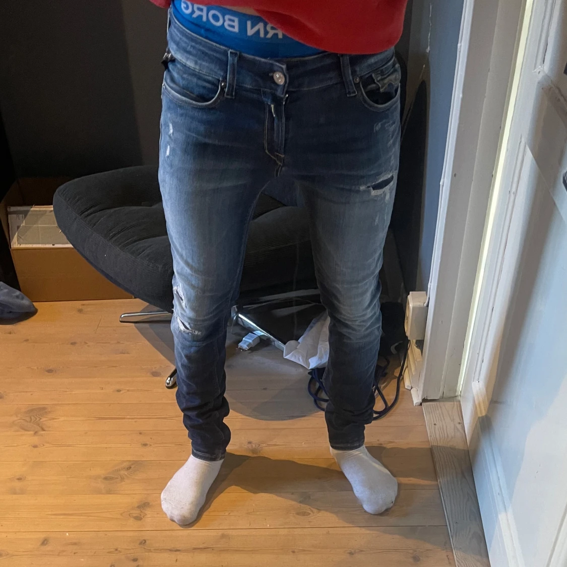 Replay Hyperflex blå jeans, stl 29/30 - 4