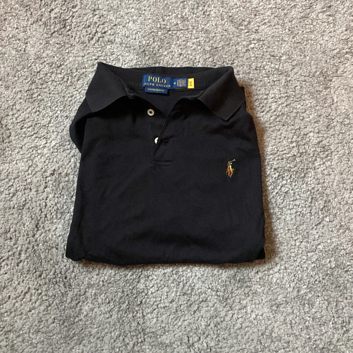 Svart pikétröja från Polo Ralph Lauren
