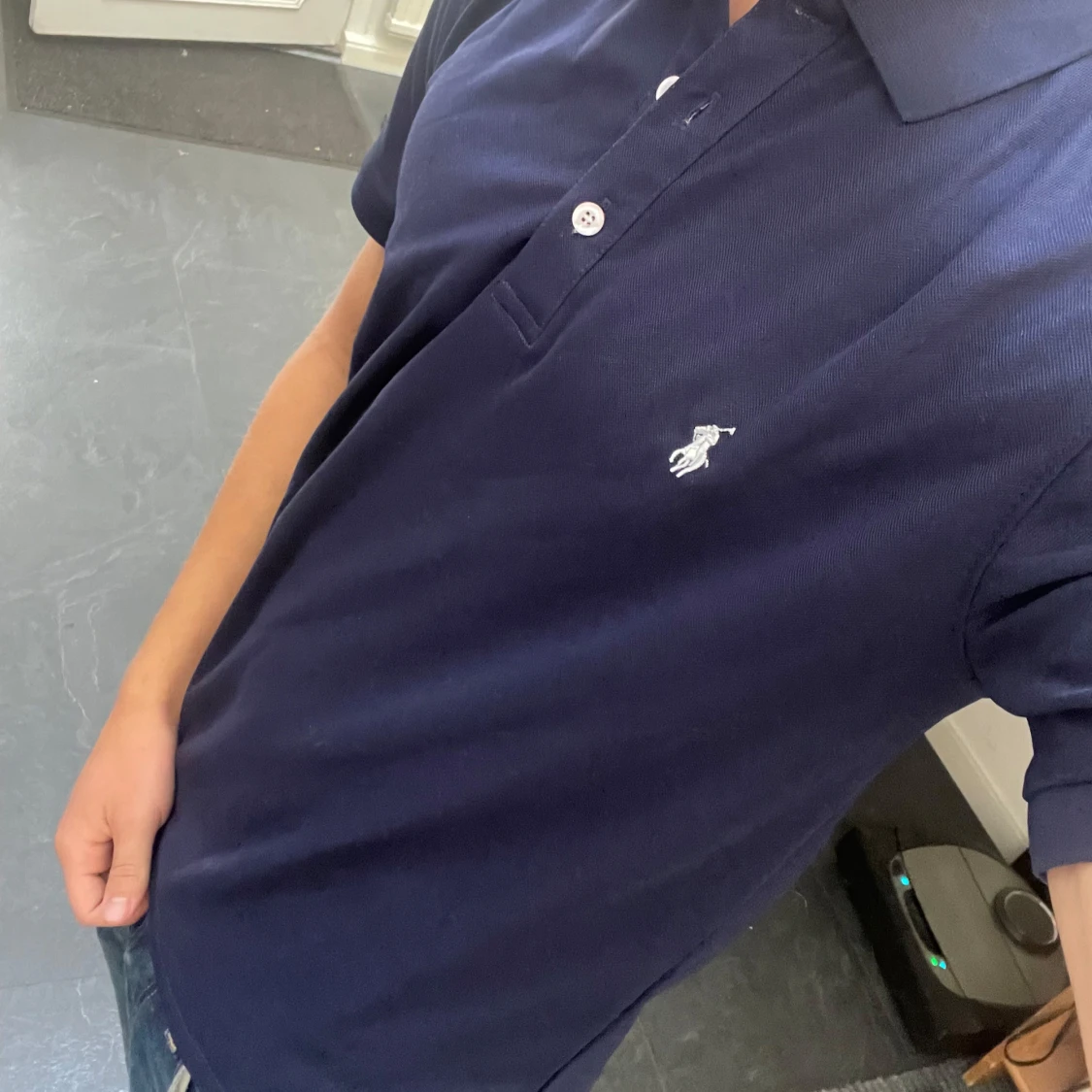 Marinblå piké Ralph Lauren - 1