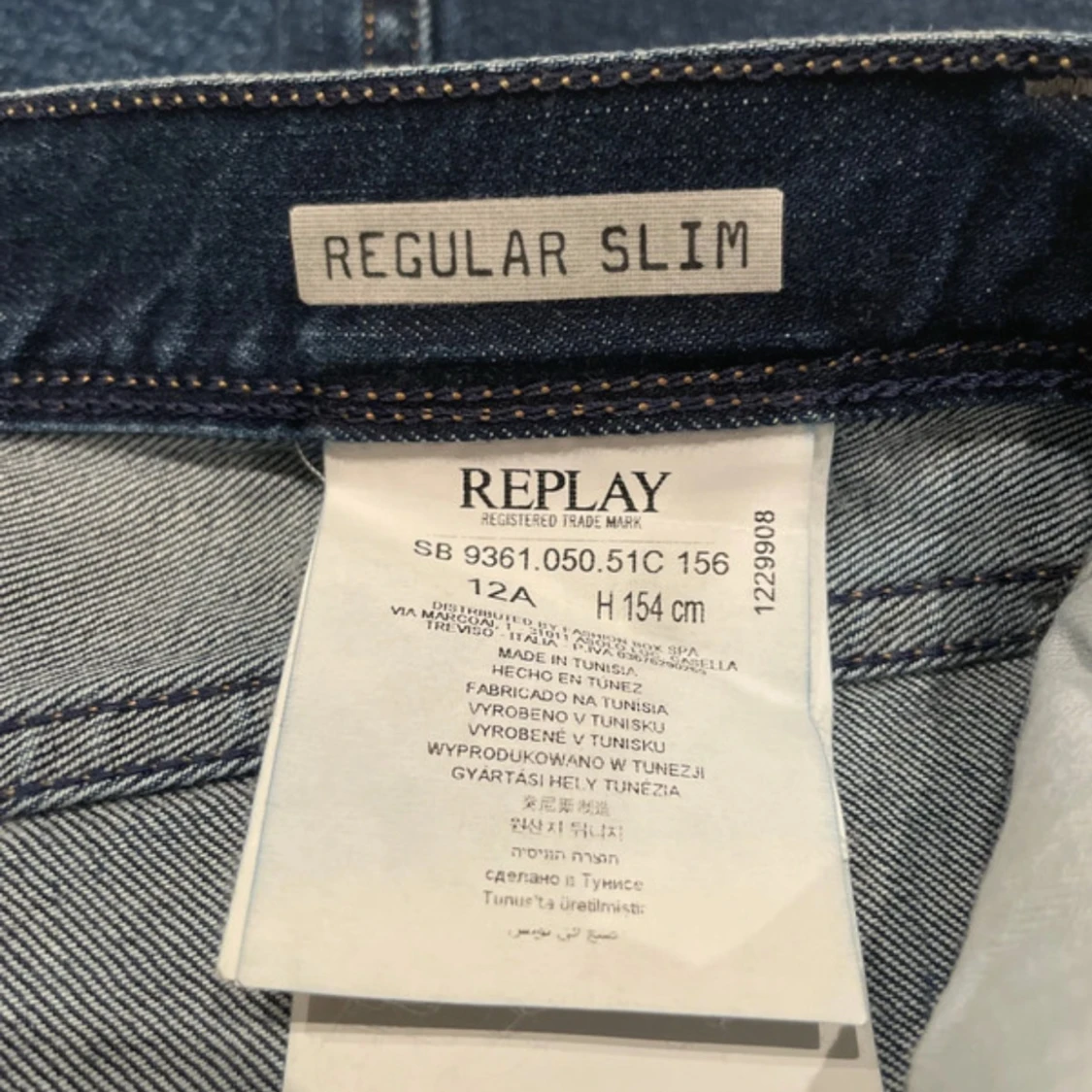 Blå slim jeans från Replay - 3