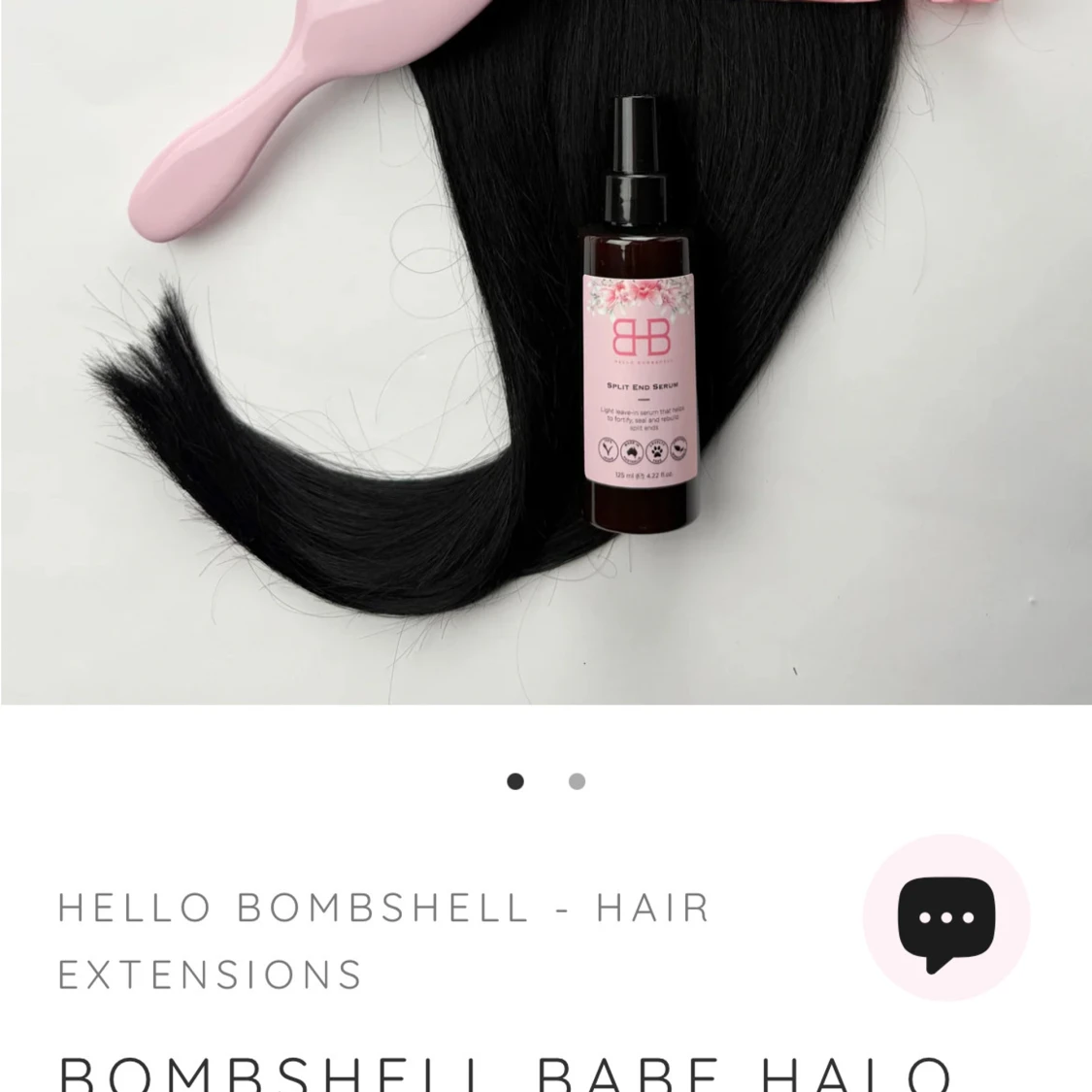 Hello Bombshell Halo löshår kit svart - 4