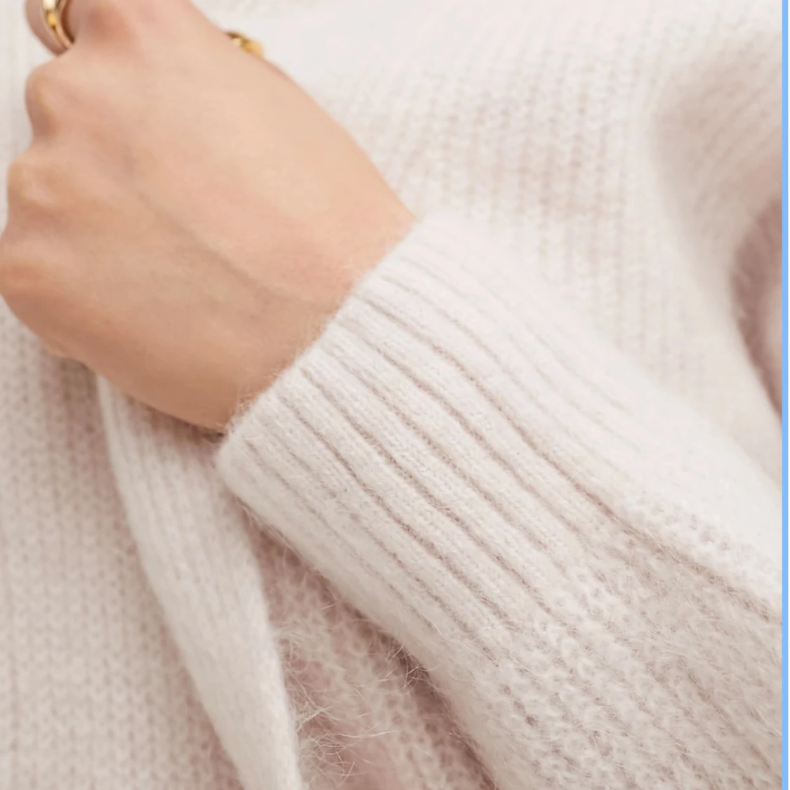 Ljusbeige oversized stickad kofta other stories - 2