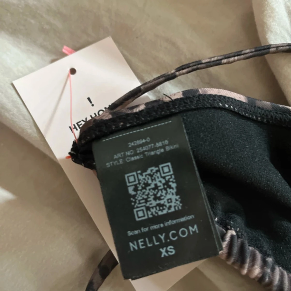 Leopardmönstrad triangelbikini Nelly XS - 2