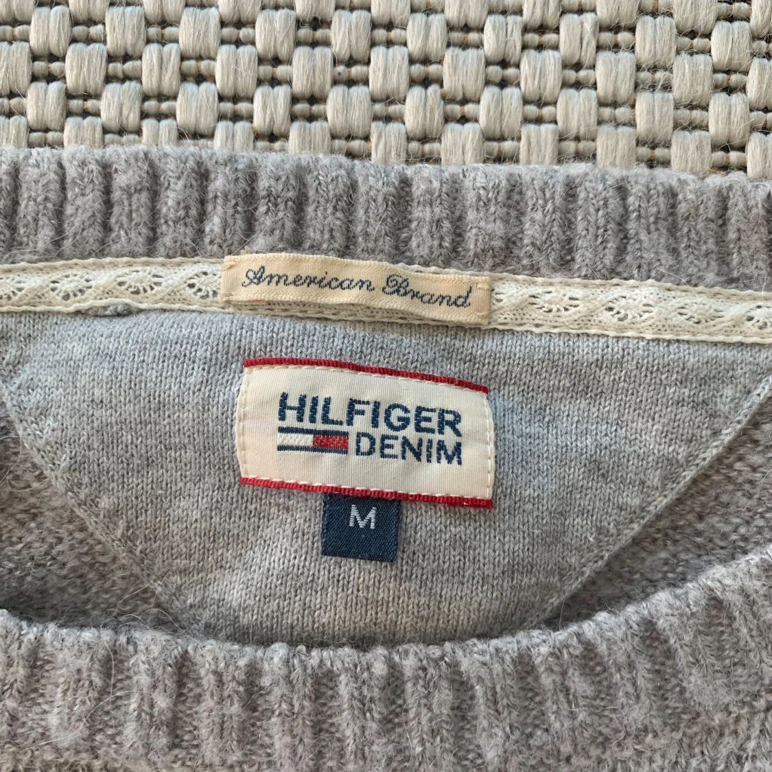 Grå stickad tröja Hilfiger Denim M - 2