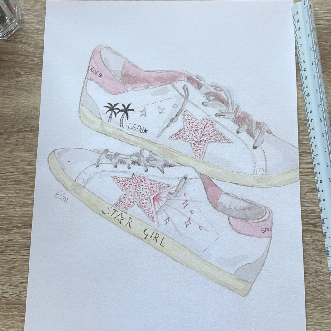 Målning golden goose