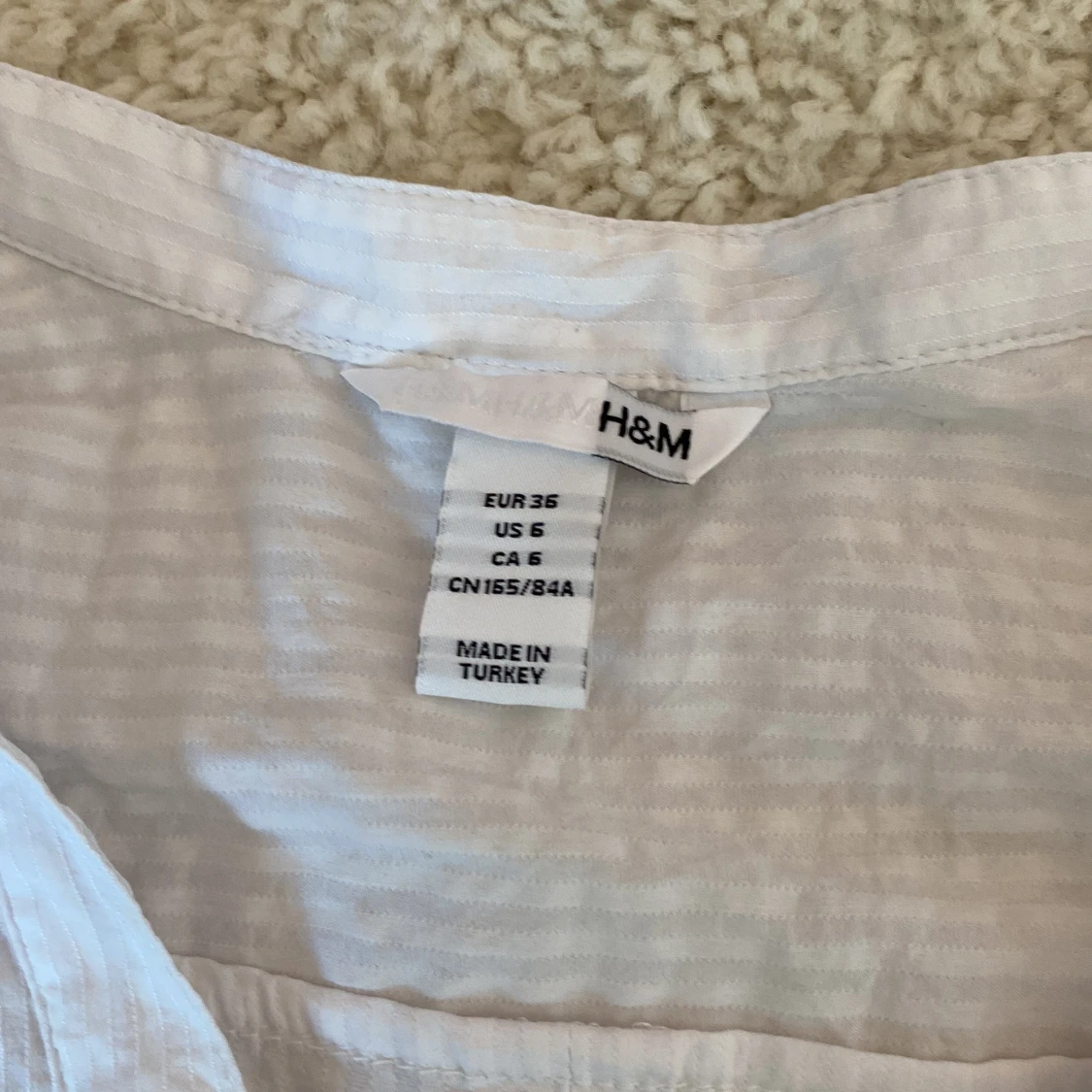 Vit kortärmad skjorta - 3