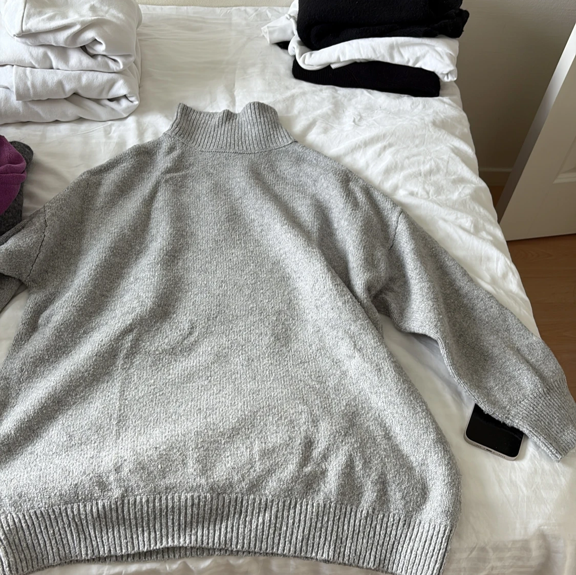 Grå polotröja från Pull&Bear