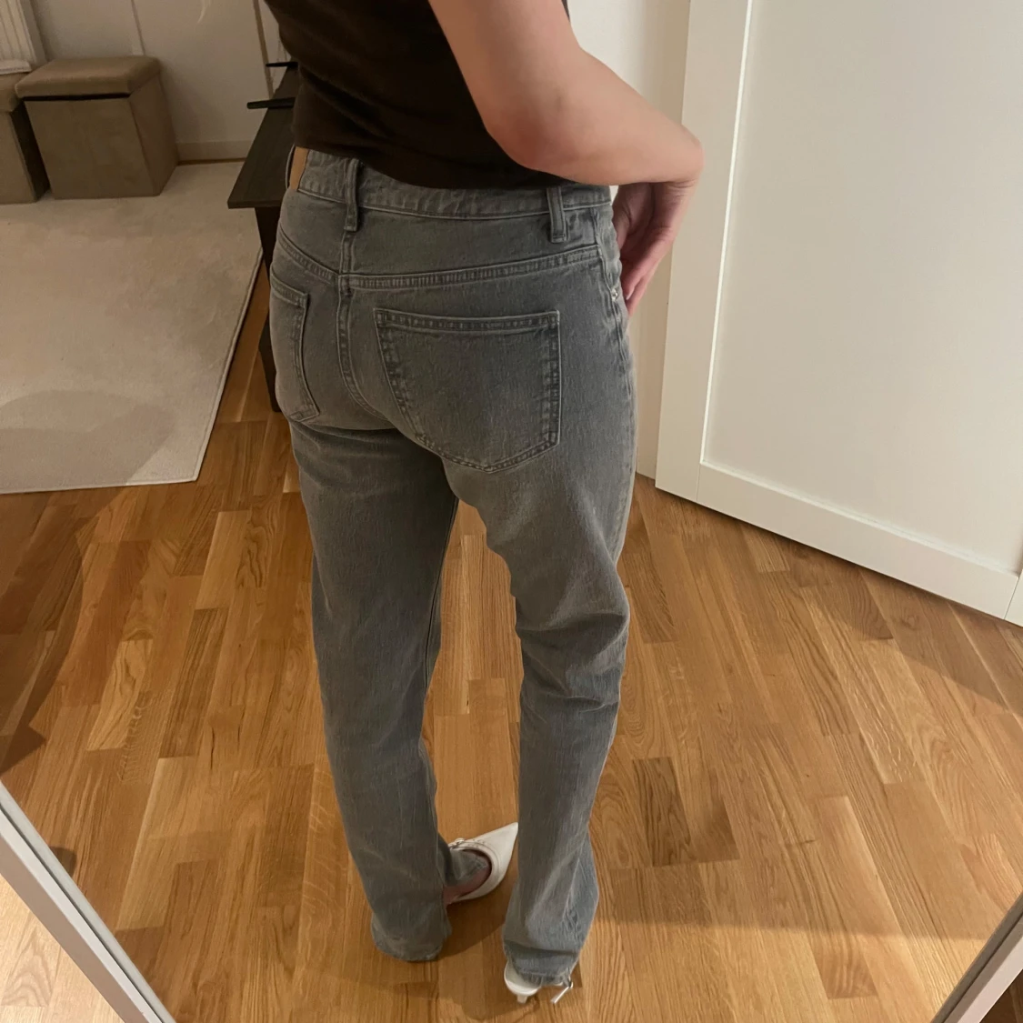 Ljusgrå Jeans - 1