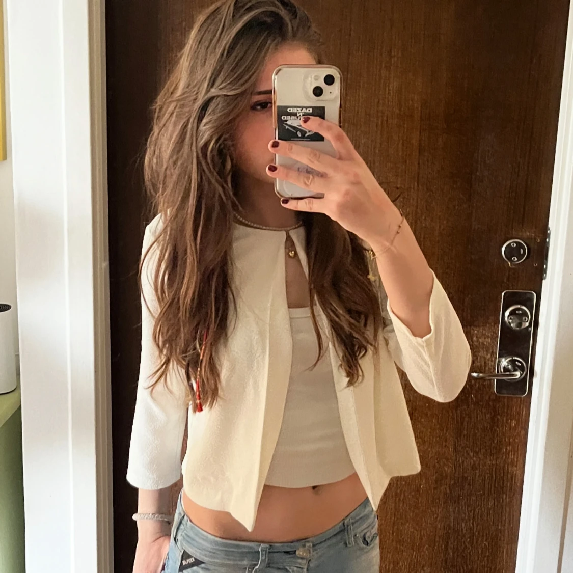 Vit kofta från BikBok