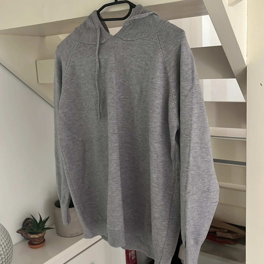 Merinoull hoddie grå - 1