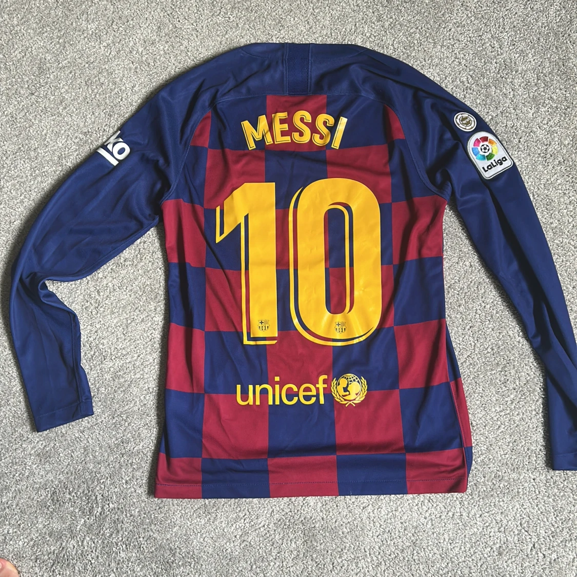 FC Barcelona 19/20 långärmad fotbollströja Messi 10 - 2