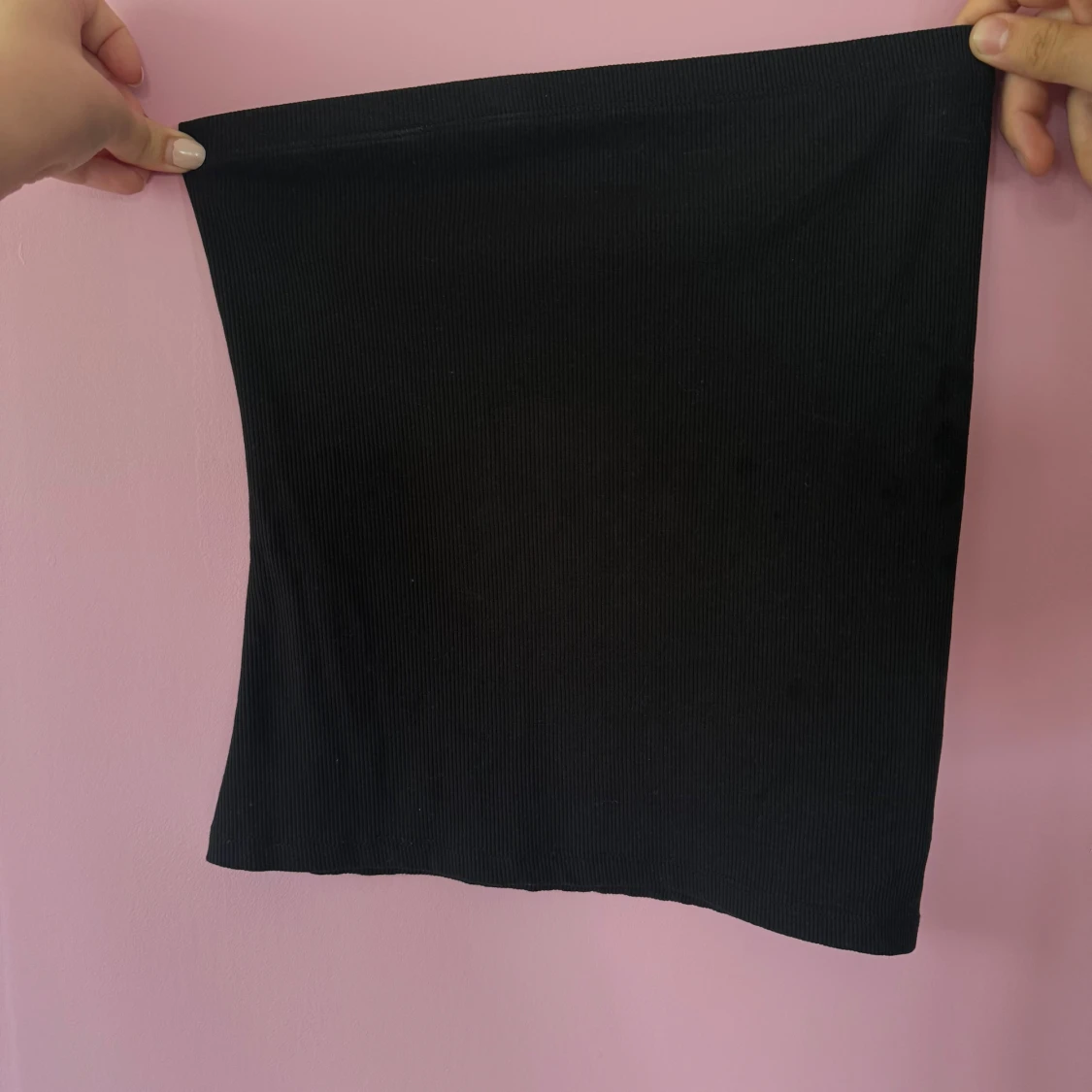 Svart ribbad tubtopp