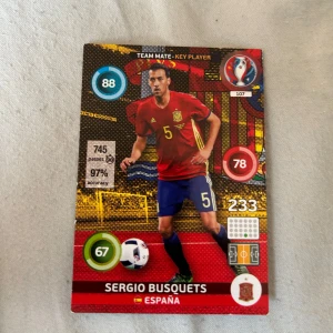 Sergio Busquets  euro 2016  - Säljer detta kort 