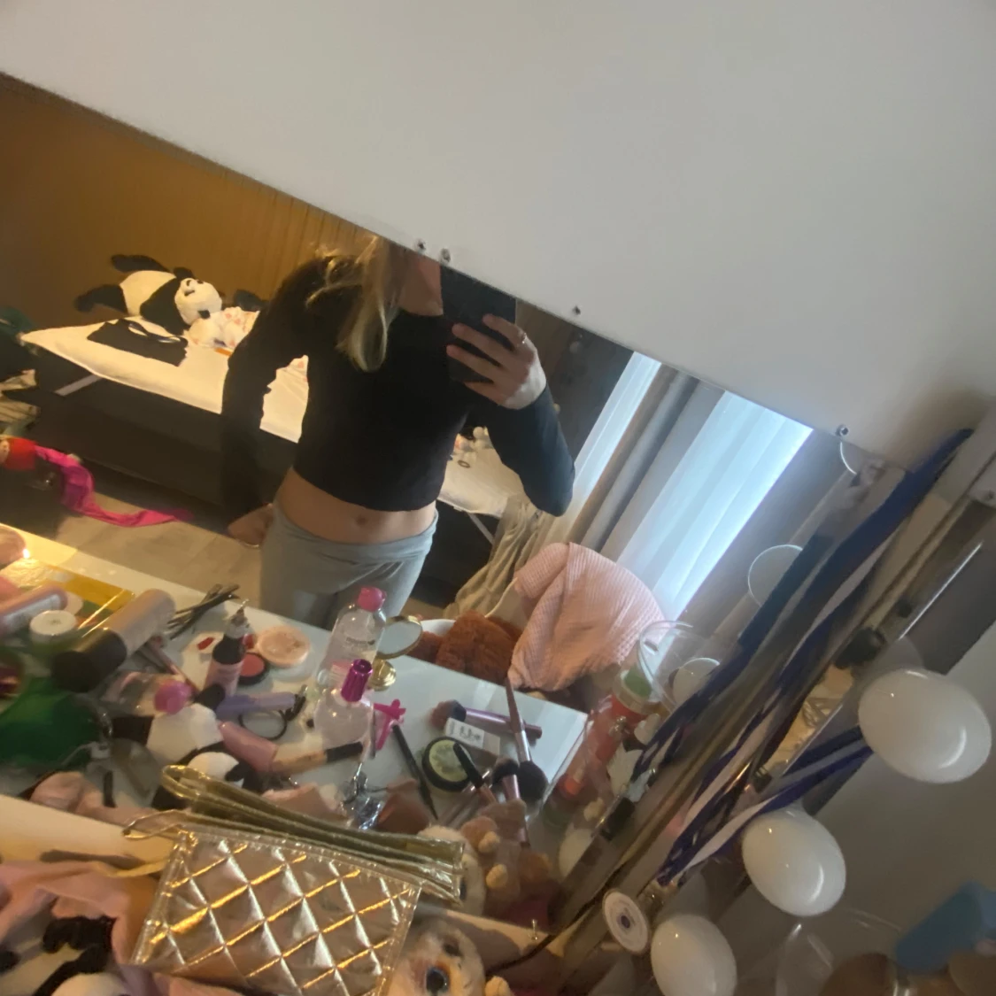 Svart långärmad tränings tröja 