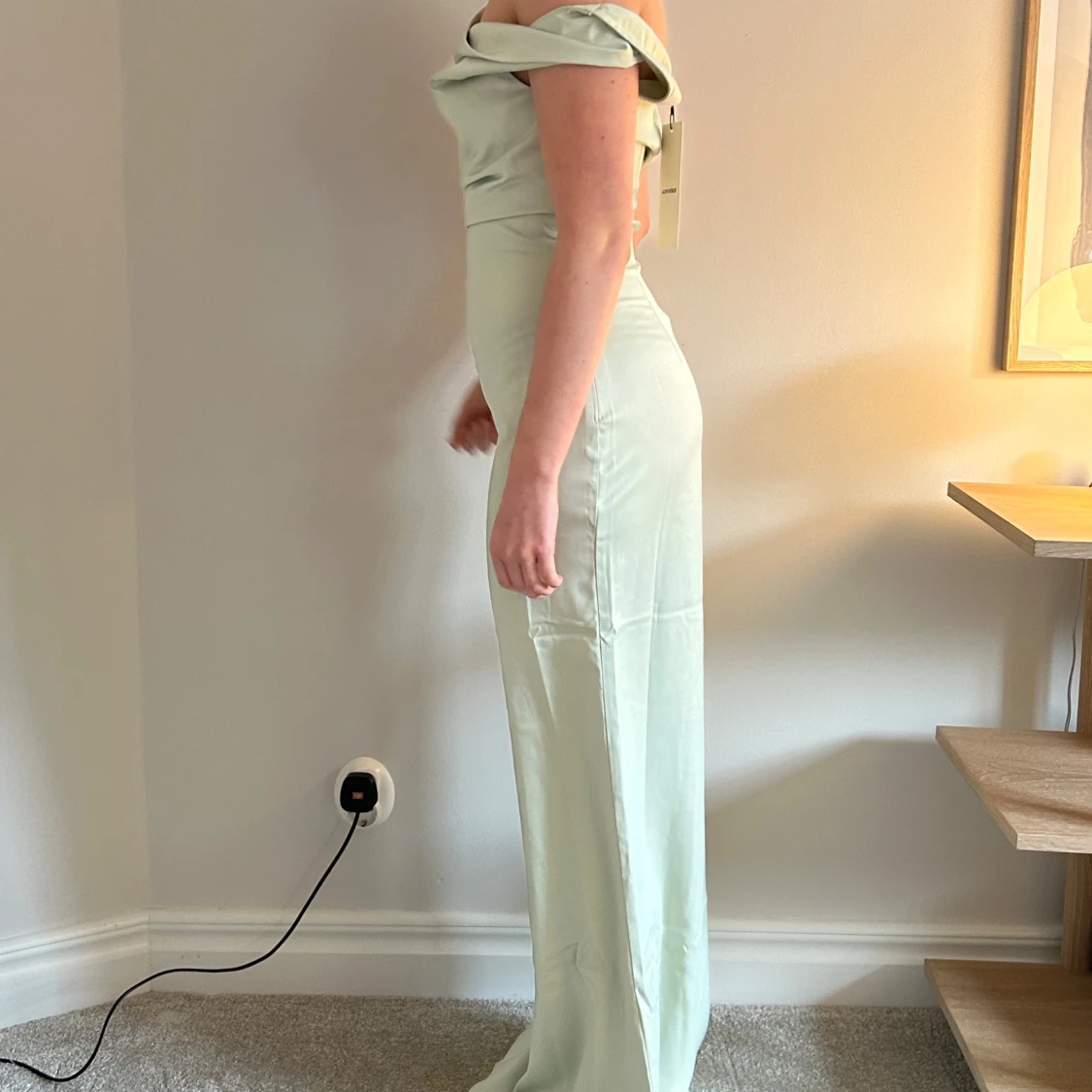 Ljusgrön långklänning från ADOORE - 1