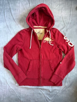 Hollister Zip Hoodie  - Riktigt snygg Vintage Hollister zip hoodie | fint skick | Slitningar är en del av designen | Modellen är 181 och väger 74kg | De är bara att skriva vid frågor eller funderingar 