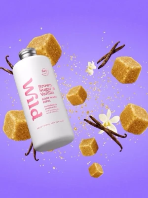 Wild Brown Sugar & Vanilla Body Wash - Refill till duschtvål med doft av brunt socker och vanilj från Wild x LoveShackFancy. Innehåller naturliga ingredienser och är återfuktande. Råkade beställa en för mycket. Oöppnad