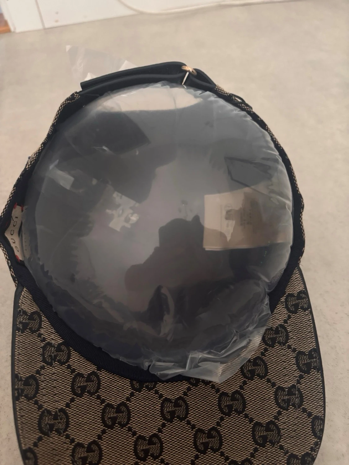 Gucci beige keps med GG-mönster - 3
