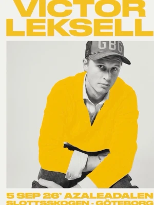 Victor Leksell biljetter - Hej, jag säljer 2 st biljetter till Victor Leksells konsert i Göteborg 5/11/2026. Biljetterna är köpta via tickster, vid köp av biljett får du giltig QR kod för respektive biljett att visa upp vid entrén. 