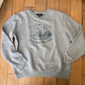 APC Sweatshirt - En grå APC sweatshirt med tryck på framsidan. Tröjan är av skönt material och i väldigt bra skick. Storlek M