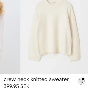 Gina tricot Stickad tröja - Crew neck knitted sweater. Som ny har kvar prislappen och allt men den har tyvär en jätte jätte liten ”fläck” som förmodligen går bort i tvätten eller med fläck bortagare. Den är köpt så men kan tyvär inte besiva det, därav kunde jag inte lämna tbx.