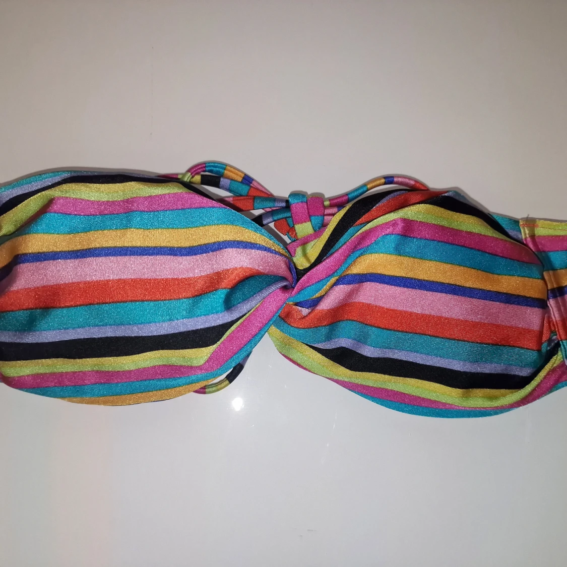 Flerfärgad randig bikini - 2