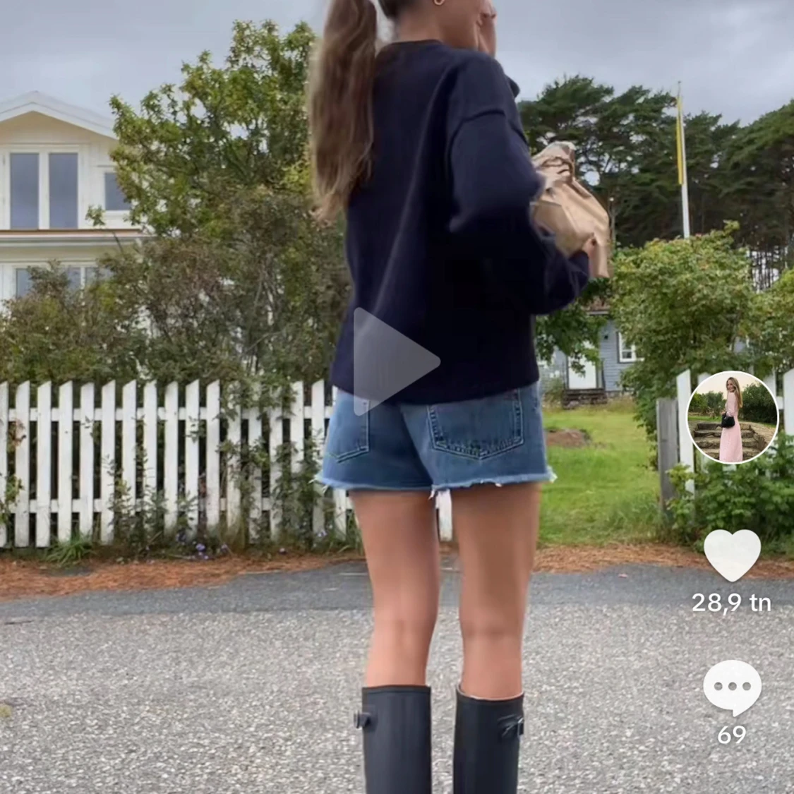 Mörkblå stickad tröja H&M - 1